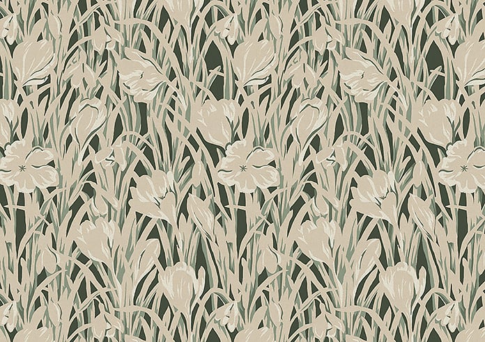 Emily Bond Crocus, Green - Roman Blind - Image 7